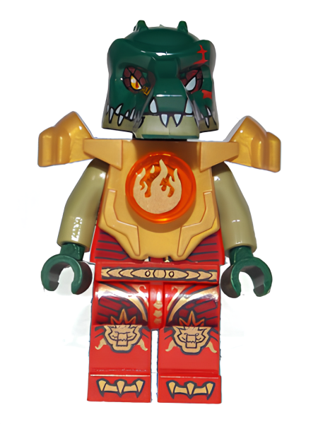 Минифигурка Lego Cragger - Fire Chi, Heavy Armor, Red Torso loc092 U